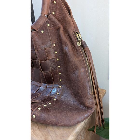 Hobo Brand Leather Handbag with gold studs - Picture 5 of 16